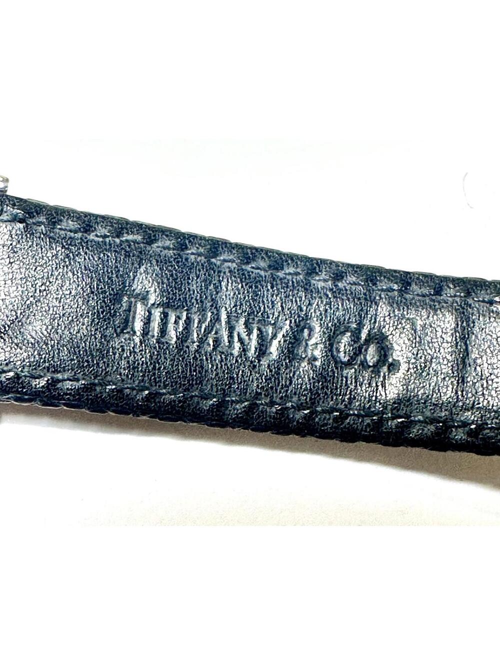 Tiffany Atlas Sterling Silver Ladies Watch Roman Numerals Lizard Strap Very Good - Picture 4 of 8